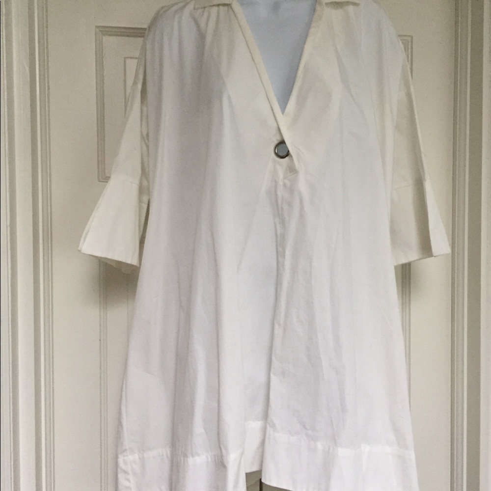 NWT Zara White Poplin Tunic - Picture 4 of 5